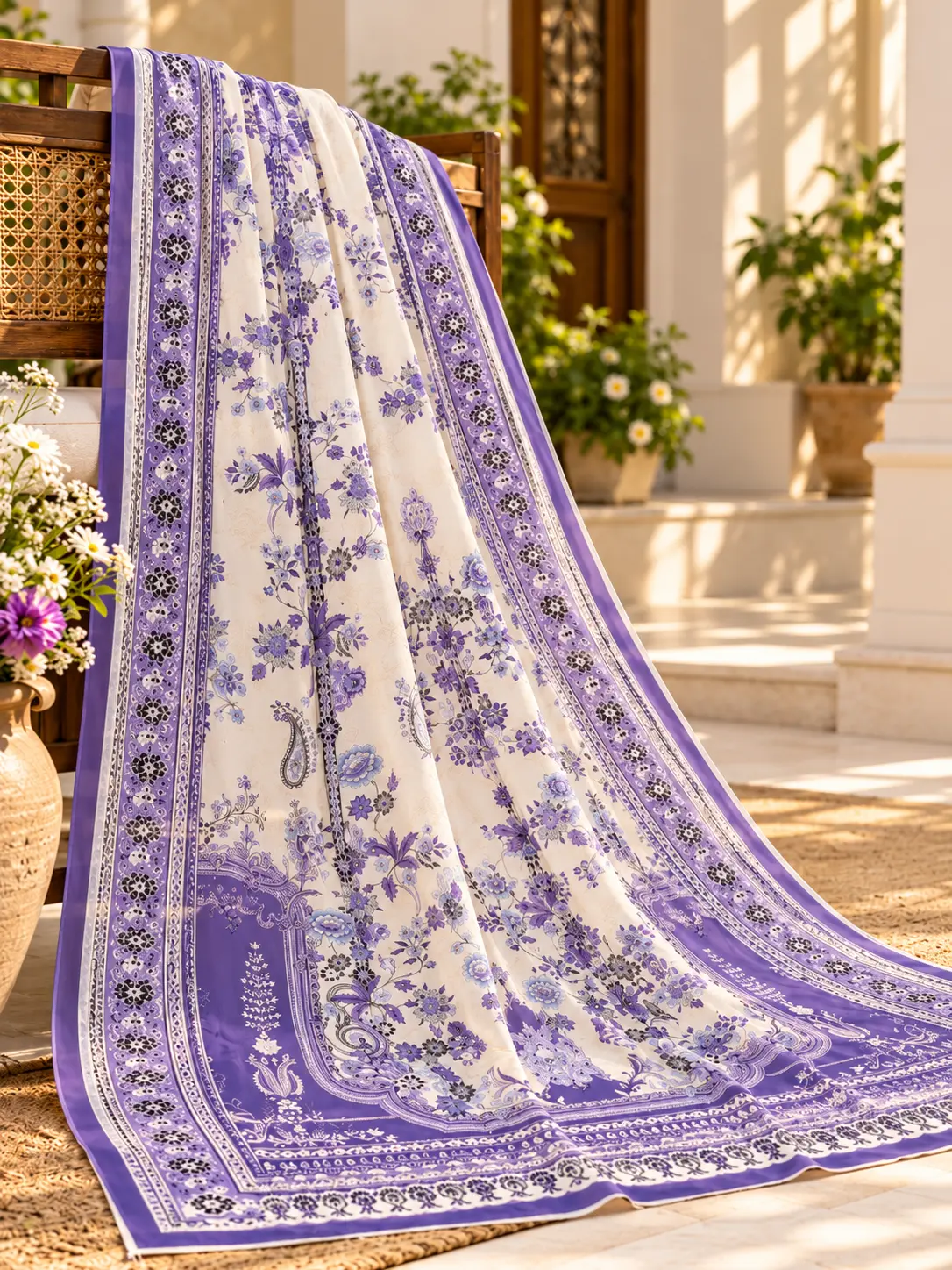 Premium Lavender Bloom Lawn | Unstitched 3-Piece - view 4